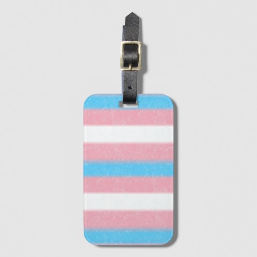 Zachte Transgender Pride Flag Kleuren Stripes Bagagelabel (Voorkant (verticaal))