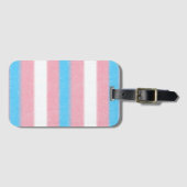 Zachte Transgender Pride Flag Kleuren Stripes Bagagelabel (Voorkant (horizontaal))