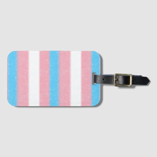 Zachte Transgender Pride Flag Kleuren Stripes Bagagelabel (Voorkant (horizontaal))