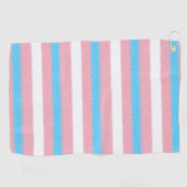 Zachte Transgender Pride Flag Kleuren Stripes Golfhanddoek (Horizontaal)