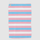 Zachte Transgender Pride Flag Kleuren Stripes Golfhanddoek (Voorkant)