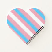 Zachte Transgender Pride Flag Kleuren Stripes Notitieboek (Achterkant)