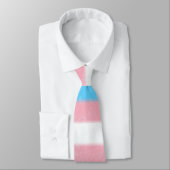 Zachte Transgender Pride Flag Kleuren Stripes Stropdas (Gebonden)