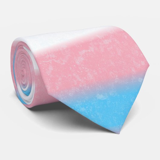 Zachte Transgender Pride Flag Kleuren Stripes Stropdas (Opgerold)