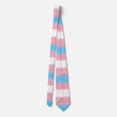Zachte Transgender Pride Flag Kleuren Stripes Stropdas (Achterkant)