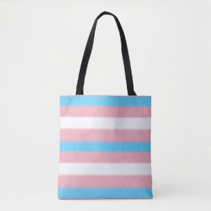 Zachte Transgender Pride Flag Kleuren Stripes Tote Bag