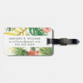 Zachte tropen bagagelabel (Achterkant horizontaal)