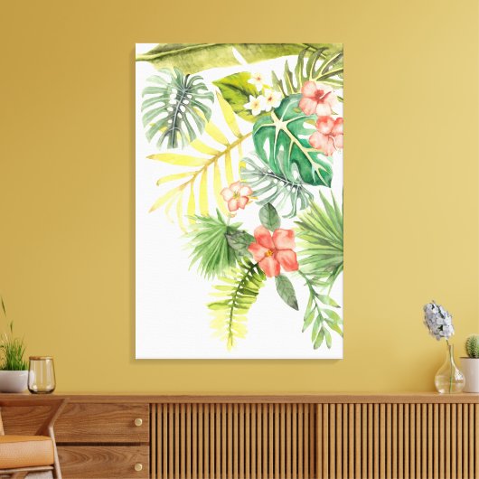 Zachte tropen canvas afdruk (Insitu (Woonkamer))