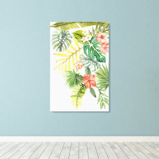 Zachte tropen canvas afdruk (Insitu (Houten vloer))