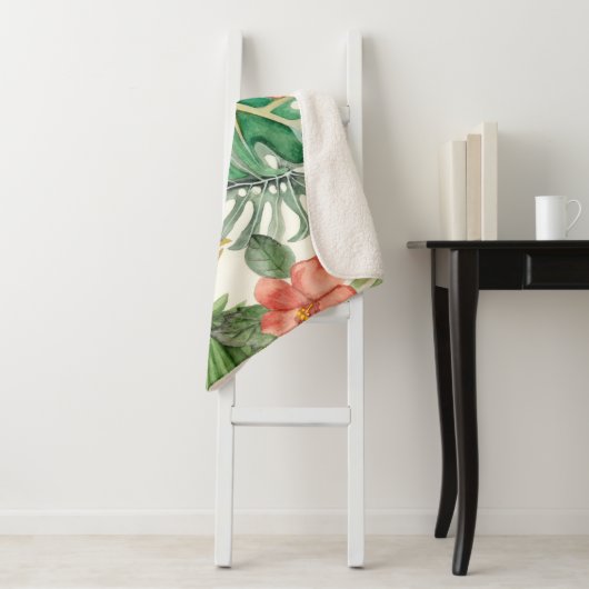 Zachte tropen sherpa deken (In situ)