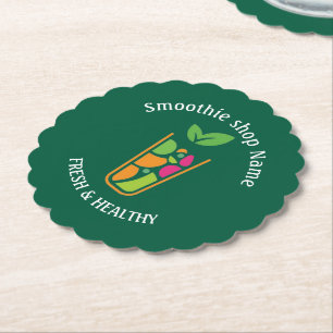 Zachte Tropische Fruit Smoothies Fruit Keuken wink Kartonnen Onderzetters