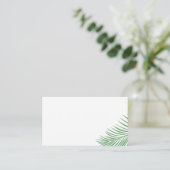 Zachte Tropische Palm Leaf Place Card Plaatskaartje (Staand voorkant)