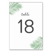 Zachte tropische palmblad huwelijks tafelnummers (Voorkant)