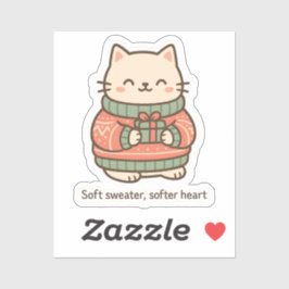 Zachte trui Zachtere Hart Sticker | Schattige knuf