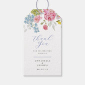 Zachte tuin bloemen bruiloft cadeaulabel (Voorkant)