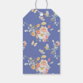 Zachte tuin bloemen bruiloft cadeaulabel (Achterkant)