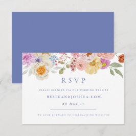 Zachte Tuin Bloemen Huwelijk RSVP Kaart
