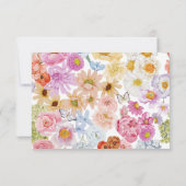 Zachte Tuin Bloemen Huwelijk RSVP Kaart (Achterkant)
