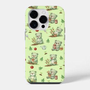 Zachte Tuinbeer en Tomaat Tuin Naadloos Patroon iPhone 14 Plus Hoesje