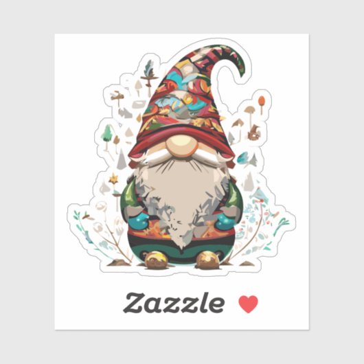 Zachte Tuinkabouter Sticker (Vel)
