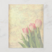 Zachte tulpen op de  papierlade flyer (Voorkant)