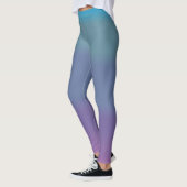 Zachte Turquoise gemengde kleur Leggings (Links)