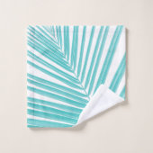 Zachte Turquoise Palm Leaf Dream #2 #tropical #wal Bad Handdoek (Wasdoekje)