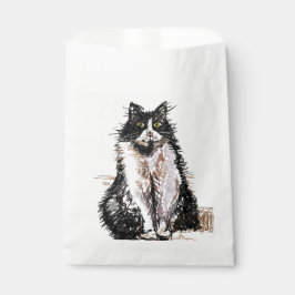 Zachte Tuxedo Kat Kunst huisdier Dierenfeest Zakje