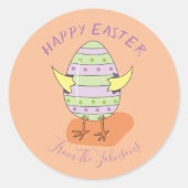 Zachte uitkomende Pasen ei sticker (Voorkant)