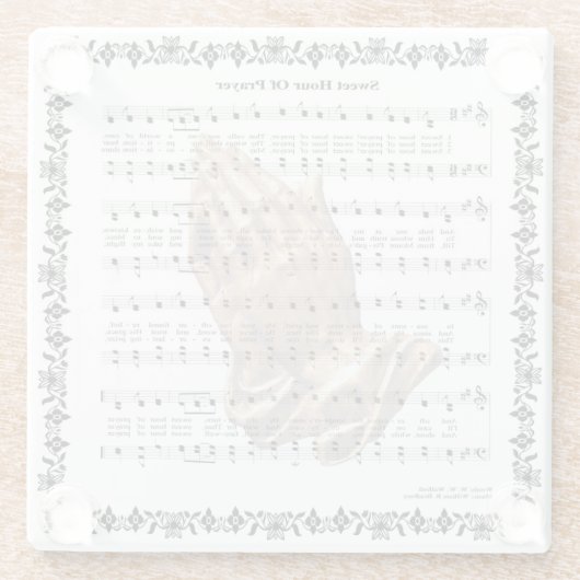 ZACHTE UUR PRAYER* GLAZEN ONDERZETTER (Achterkant)