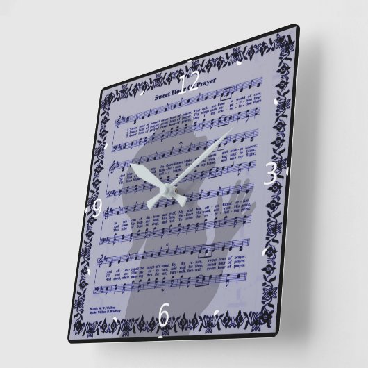 ZACHTE UUR PRAYER* VIERKANTE KLOK (Hoek)