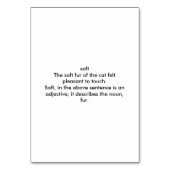 Zachte vacht, Kat, Bijvoeglijke lezing Flashcards Kaart (Achterkant)