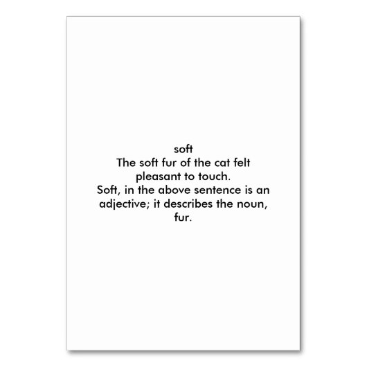 Zachte vacht, Kat, Bijvoeglijke lezing Flashcards Kaart (Achterkant)