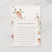 Zachte vage beemudflenboeken voor Baby shower Informatiekaartje (Voorkant)