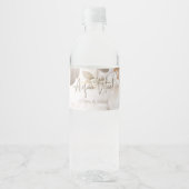 Zachte valbladeren Aqua Vitae waterfles label Etiket (Voorkant)