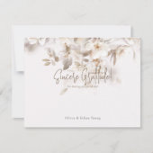 Zachte valbladeren dank u bedankkaart (Voorkant)