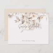 Zachte valbladeren dank u bedankkaart (Voorkant / Achterkant)