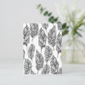 Zachte veren Doodle Briefkaart (Staand voorkant)