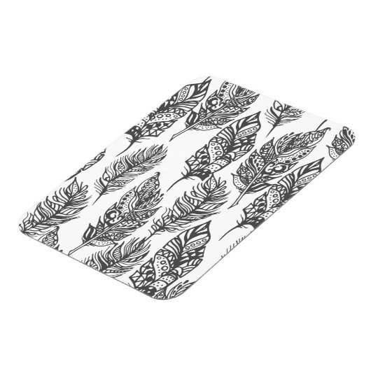 Zachte veren Doodle Magneet (Linkerzijde)