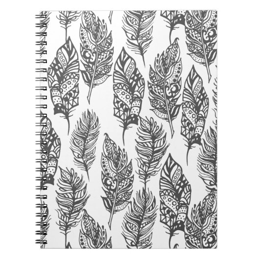 Zachte Veren Doodle Notitieboek (Voorkant)