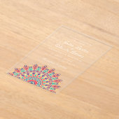 Zachte Veren Droge Pampas Gras Mandala Huwelijk Acryl Uitnodigingen (Laagn)