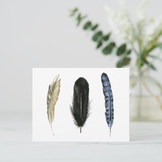 Zachte veren I Briefkaart (Staand voorkant)