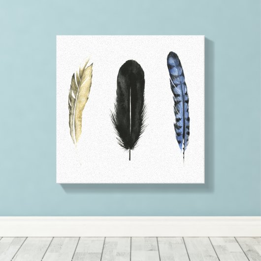 Zachte veren I Canvas Afdruk (Insitu (Houten vloer))