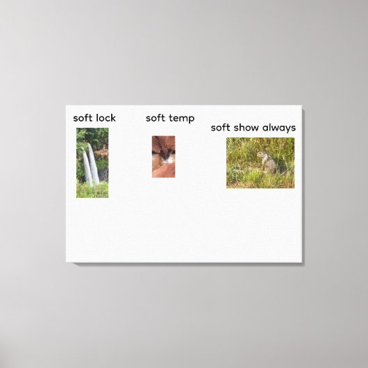 zachte vergrendeling canvas afdruk (Voorkant)