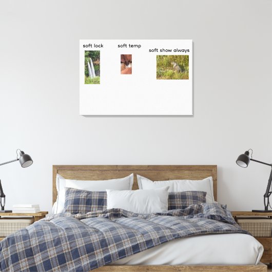 zachte vergrendeling canvas afdruk (Insitu (Slaapkamer))