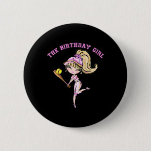 Zachte verjaardagsfeestje voor meisjes 6 7 8 9 10 ronde button 5,7 cm
