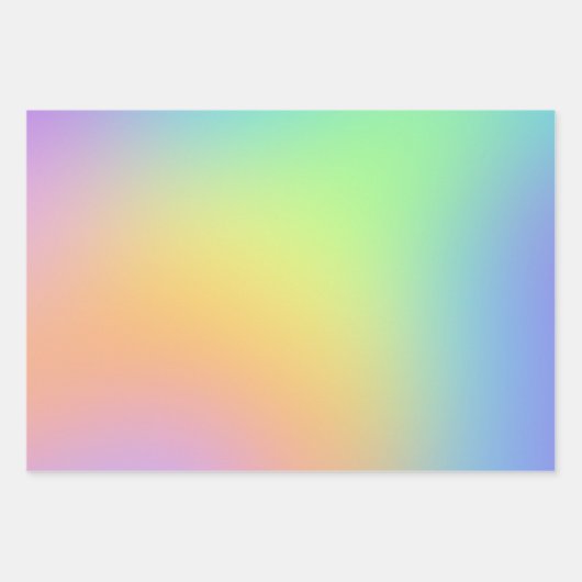 Zachte verloopbladen voor regenbooggradiënt inpakpapier vel (Voorkant 3)