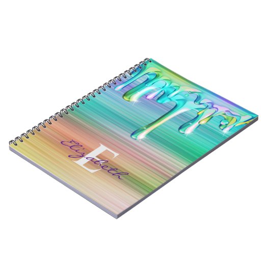 Zachte Verlopen Metaal IJshoorntje Druppels Notitieboek (Linkerzijde)