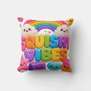 Zachte Vibes Mooie Kawaii Regenboog Ombre Sterren Kussen