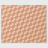 Zachte vierkanten Perzik Cadeaupapier (Vlak)